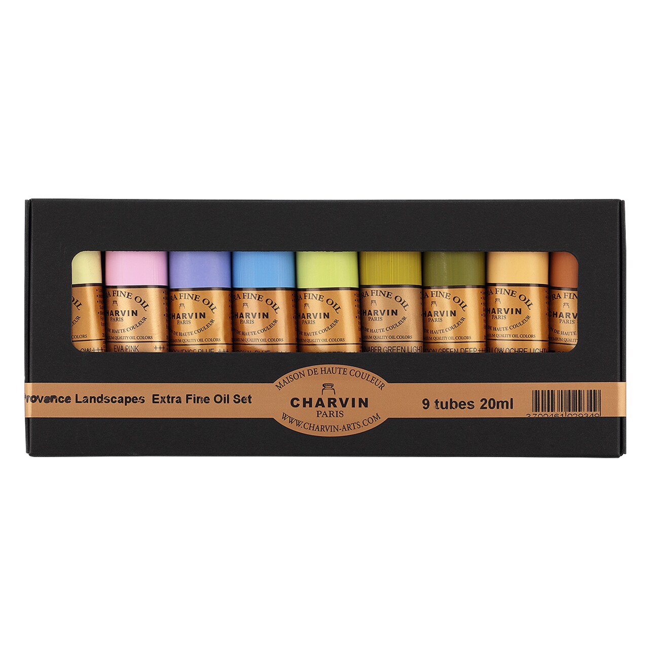 Charvin Extra Fine Professional Oil Paint Set for Artists, Provence Landscape - Bonjour Set of 9, 20 ml Tubes, Finely Milled, Non-Yellowing Artist Oil Paints in French Riviera-Inspired Hues